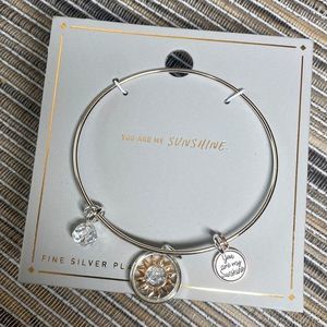 You Are My Sunshine Silver Bracelet- New